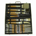BBQ tool set with aluminum case, easy to carry